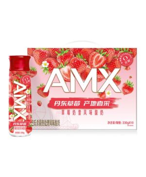 【草莓奶昔风味】伊利安慕希 AMX酸奶 230g*10瓶