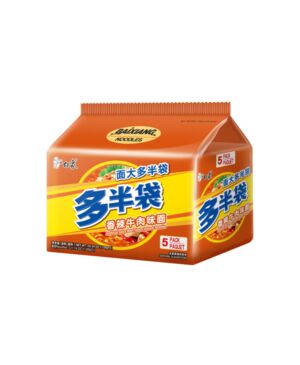 【五连包】（橙色袋）白象 香辣牛肉方便面 690g