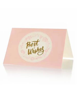 【Best Wishes】韩式烫金小卡片（带信封）