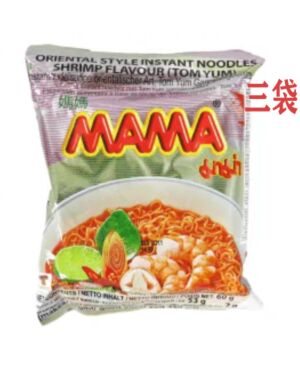 【三包特惠】MAMA 方便面鲜虾冬阴味 60g*3