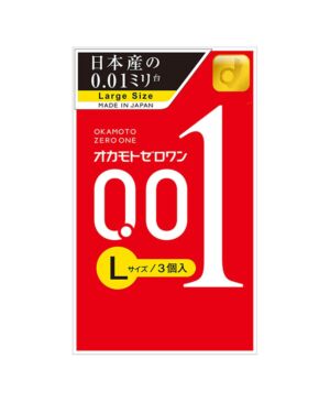 【L Size】冈本 0.01 3片装超薄避孕套