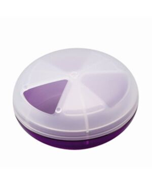 日本进口inomata 便携三格旋转药盒 - 紫色