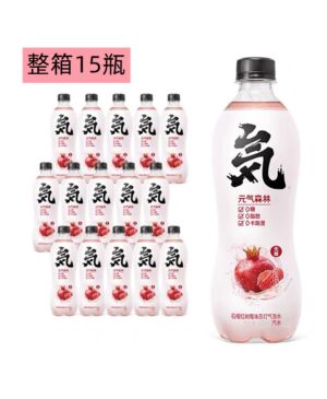 【整箱特惠】元气森林气泡水-石榴红树莓味 480ml*15
