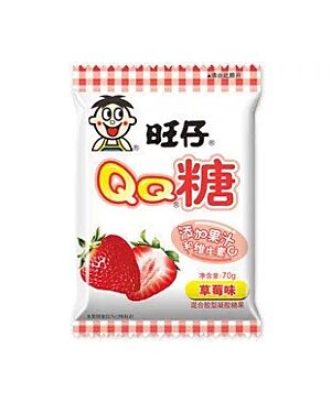 旺仔 QQ糖 草莓味 5连包