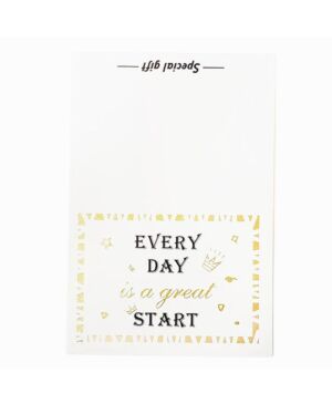 【买一赠一】【Every day is great start】韩式烫金小卡片（带信封）