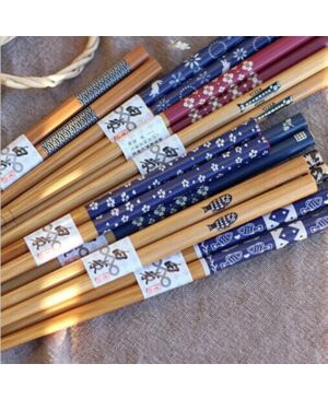  筷子-彩绘五双装 花色随机