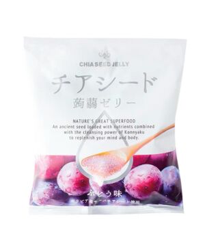 日本 葡萄味奇亚籽蒟蒻果冻 165g