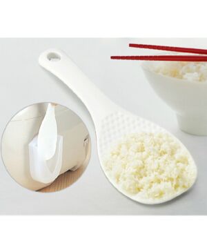 日本进口 inomata 吸盘式不粘米带套饭勺