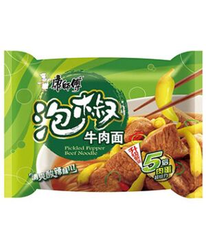 【单包】（袋）康师傅 泡椒牛肉面 104g