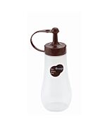 Kitchen Plastic Squeeze Dressing Bottle Dispenser Cruet for Sauce Oil Vinegar Ketchup 250ml - Brown