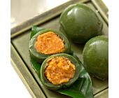 Green Balls with Egg Yolk and Dried Pork Floss
