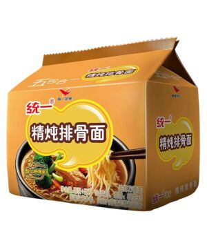 Unif 100 Instant Noodles-Artificial Stewed Pork Chop Flavor(5 in 1) 105g*5