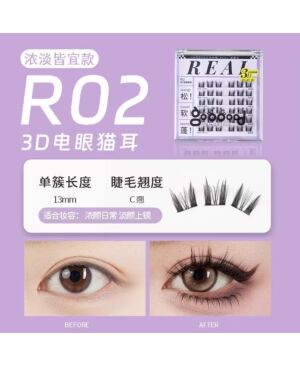 AMORTALS REAL False Eyelashes R02 3D