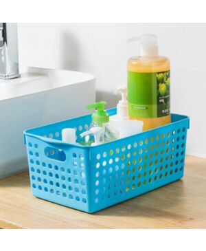 Multi Purpose Plastic Handy Fruit Vegetable Basket Kitchen Office Storage Tidy Organiser - Blue