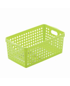 Multi Purpose Plastic Handy Fruit Vegetable Basket Kitchen Office Storage Tidy Organiser - Green