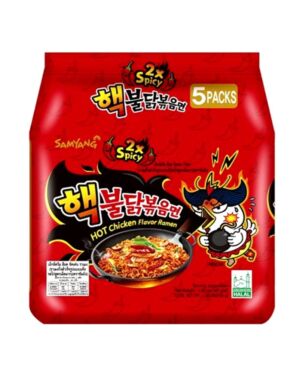 SAMYANG Halal Double Spicy Chicken Flavour Ramen Noodles 140g*5