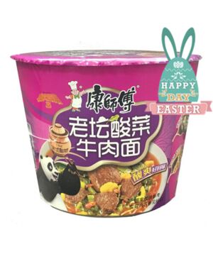 【Easter Special offers】MASTER KONG Bowl Noodles Pickled Mustard & Beef 122g