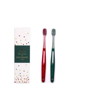 AMORTALS Ermutou wide-head toothbrush （Red + Green)