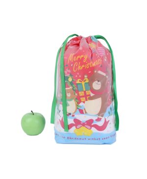 【Red L】Drawstring Candy Gift Plastic Bag