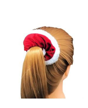 Christmas red velvet hair scrunchie