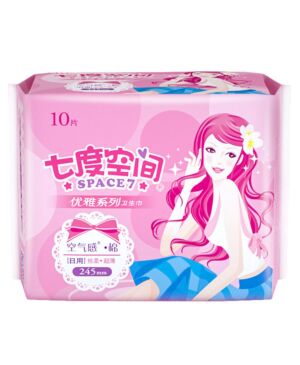 SPACE7 Sanitary Towels-245mm Day Use 10pcs