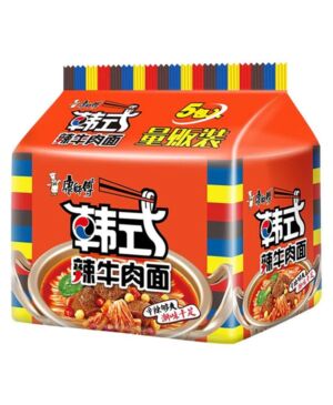 KSF Instant Noodles-Korean Spicy Artificial Beef Flavour 5 in 1 505g
