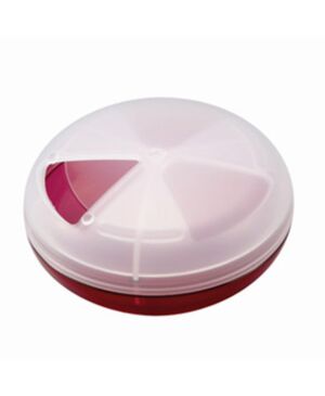 Mini Plastic Pill Case Box Tablets Storage Organiser - Red
