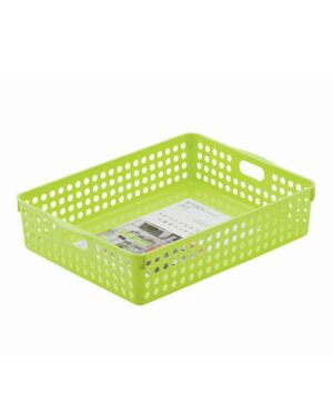 Plastic Basket Tidy Storage Office Household School A4 Stationary - Green