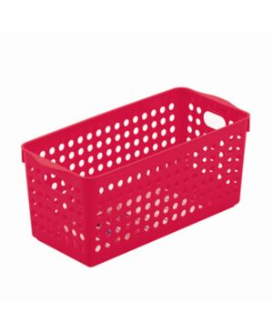 Multi Purpose Plastic Handy Fruit Vegetable Basket Kitchen Office Storage Tidy Organiser 4572 - Rose