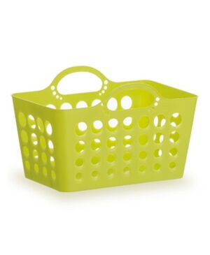 Plastic Portable Soft Basket Storage Tidy Organiser - Green