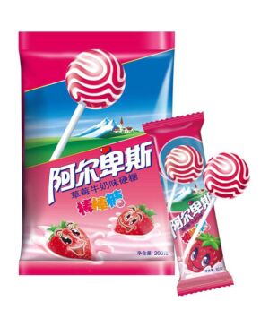 ALPENLIEBE Lollipop Candy - Strawberry&Cream Flavour 200g