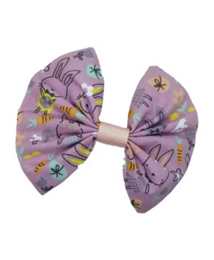 Lilac bunnies christmas hairpin（Handmade in UK）