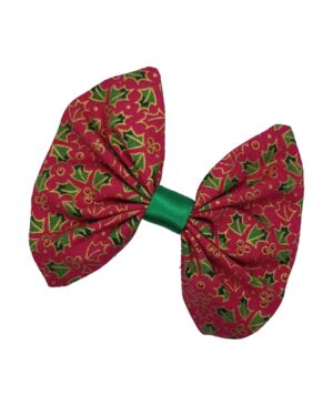 Red holly christmas hairpin（Handmade in UK）