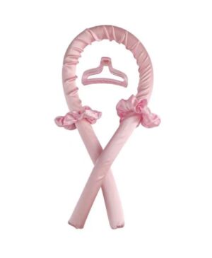 [pink] lazy sleep curling stick set (rubber without wire)