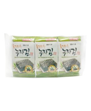 Daechun Olive Oil & Green Tea Seasoned Seaweed Dosirak 3 pack
