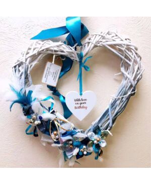 Heart birthday decoration-Blue