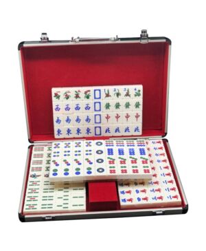 Crystal Glitter Mahjong with Metal Case-Gold 7\'