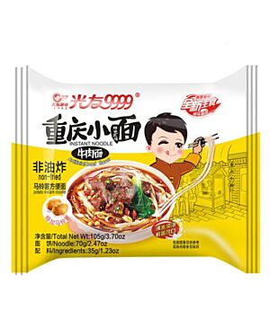 GUANGYOU Chongqing Instant Noodle (non-fried)- Beef Flavour 105G