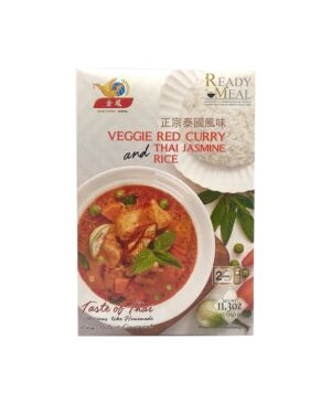Golden Phoenix veggle red curry with thai jasmine rice 320g
