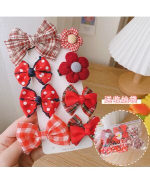 Red bow 8-piece set
