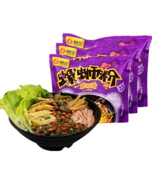 【Three packs】LQ River Snails Rice Noodle -Spicy Pickled Veg 335g *3